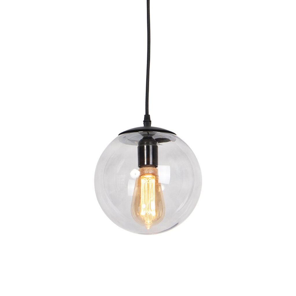 hanglampen Moderne hanglamp grijs 20 cm Pallon GlasStaal Grijs Een echt tijdloos ontwerp deze Pallon. Hij geeft een enorm sfeervolle touch aan jouw woonkamer