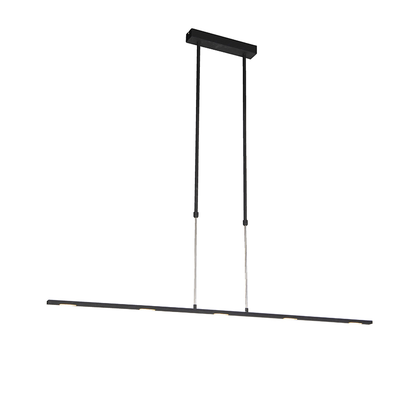 hanglampen Moderne hanglamp LED zwart Bold AluminiumMetaal Zwart De is een super strakke voor in je woonkamer of boven de eettafel. Hij hoogte minimaal 85 cm en