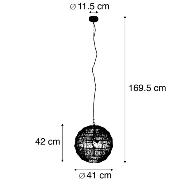 Moderne hanglamp messing 42 cm - Bolti - Afbeelding 3