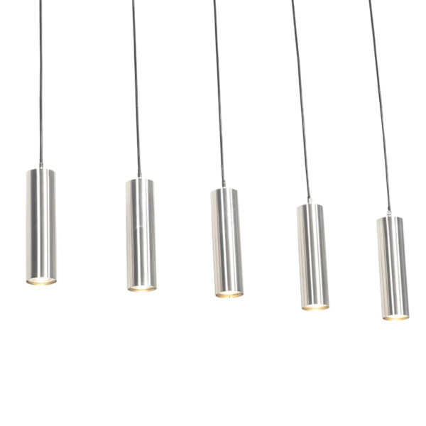 Moderne hanglamp staal 5-lichts - Jeana - Afbeelding 2
