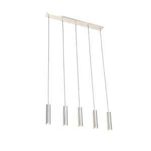 hanglampen Moderne hanglamp staal Jeana Staal Hanglamp zorgt voor een chique uitstraling van je interieur. Zijn stalen kleur voegt meer licht toe waardoor de