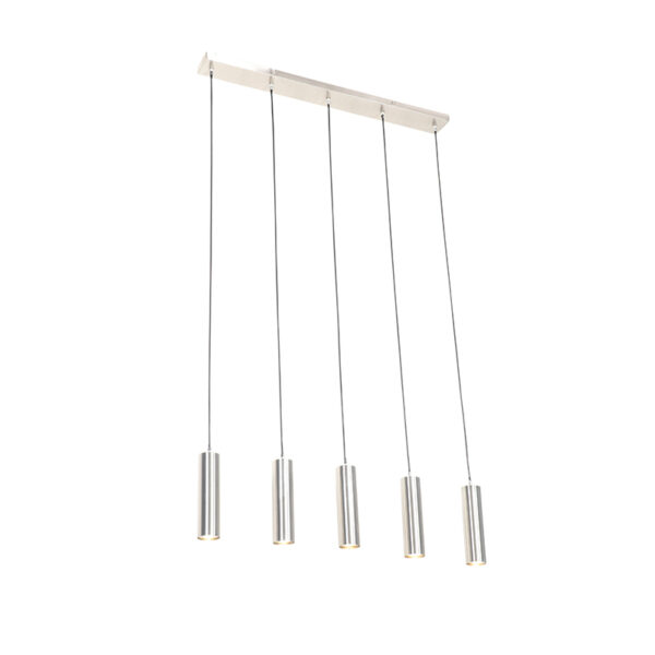 hanglampen Moderne hanglamp staal Jeana Staal Hanglamp zorgt voor een chique uitstraling van je interieur. Zijn stalen kleur voegt meer licht toe waardoor de