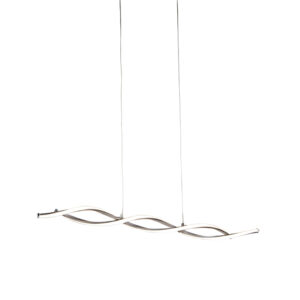 hanglampen Moderne hanglamp staal incl. LED en dimmer Paulina KunststofMetaal Staal Wij zijn verliefd op deze Een super strakke passend in elk modern interieur