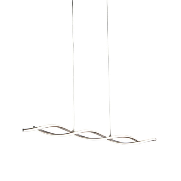 hanglampen Moderne hanglamp staal incl. LED en dimmer Paulina KunststofMetaal Staal Wij zijn verliefd op deze Een super strakke passend in elk modern interieur