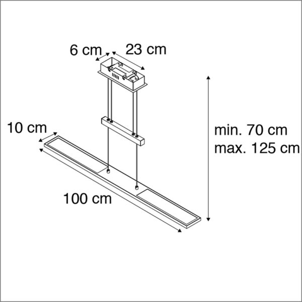 Moderne hanglamp staal incl. LED - Riley - Afbeelding 3