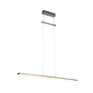 hanglampen Moderne hanglamp staal incl. LED Riley KunststofMetaal Staal De hoort helemaal thuis in jouw modern interieur. Hang hem boven eettafel of woonkamer