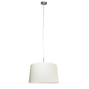 hanglampen Moderne hanglamp staal met kap 45cm wit Combi 1 StofStaal Wit Ben je op zoek naar een moderne Dan is de Hanglamp zeker wat voor Deze combineert