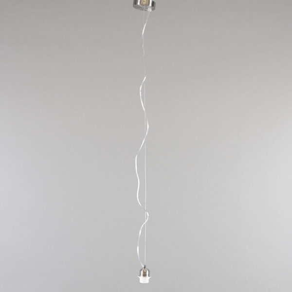 Moderne hanglamp staal met kap 45 cm zwart - Cappo 1 - Afbeelding 2