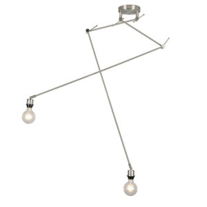 hanglampen Moderne hanglamp staal zonder kap Blitz II Staal Wat een knappe Hanglamp ziet er super uit dankzij de minimalistische vormgeving en biedt je slank