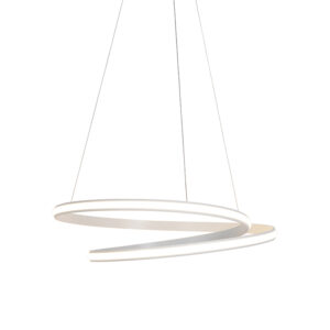 hanglampen Moderne hanglamp wit 74cm incl. LED 3 staps dimbaar Rowan AluminiumStaal Wit Voor iemand die houdt van echt design is de een prachtig voorbeeld. De