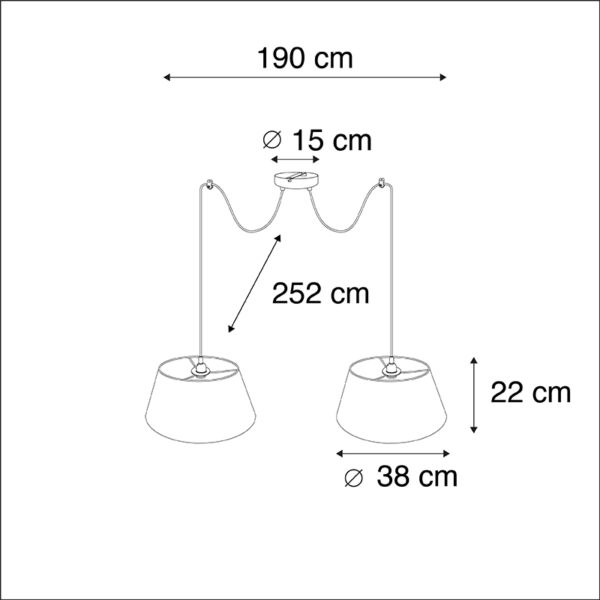Moderne hanglamp wit - Lofty - Afbeelding 3