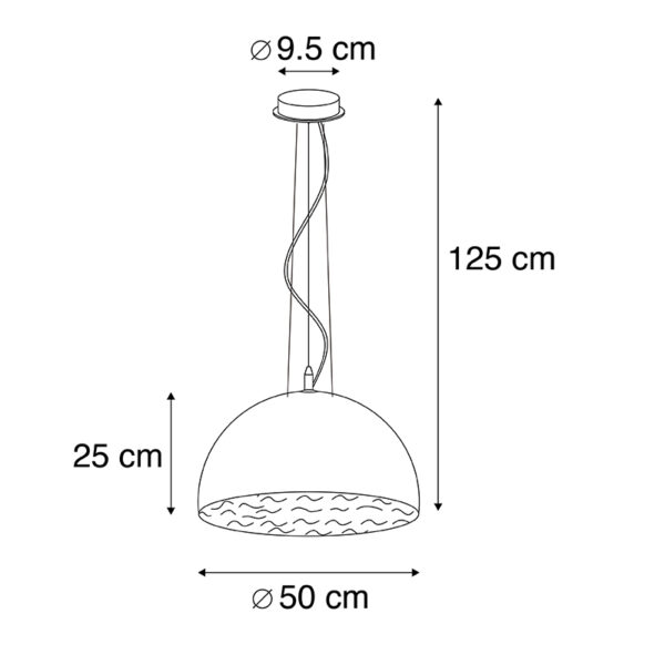 Moderne hanglamp wit 50 cm - Magna - Afbeelding 3