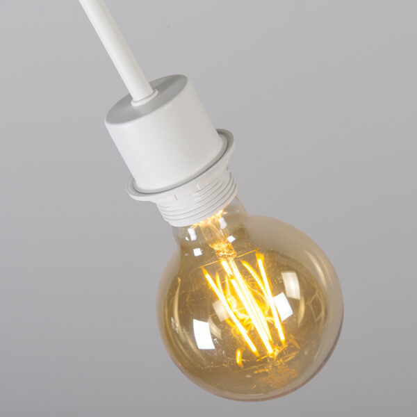 Moderne hanglamp wit met kap 45 cm taupe - Combi 1 - Afbeelding 3