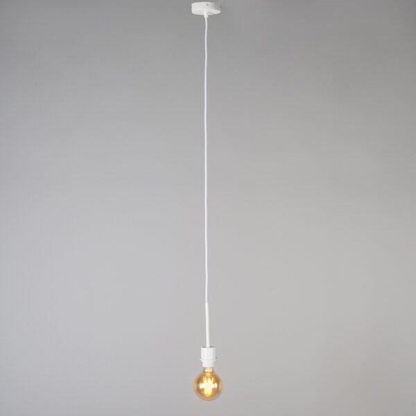 Moderne hanglamp wit met kap 45 cm zwart - Combi 1 - Afbeelding 2