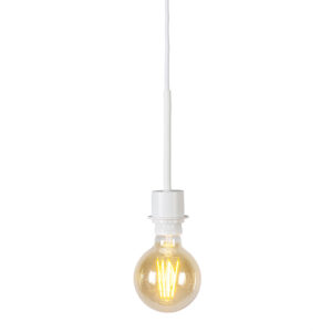 hanglampen Moderne hanglamp wit zonder kap Combi 1 Staal Wit Top design in al zijn eenvoud dat is deze pendel van het merk QAZQA. Het niet zomaar een fitting