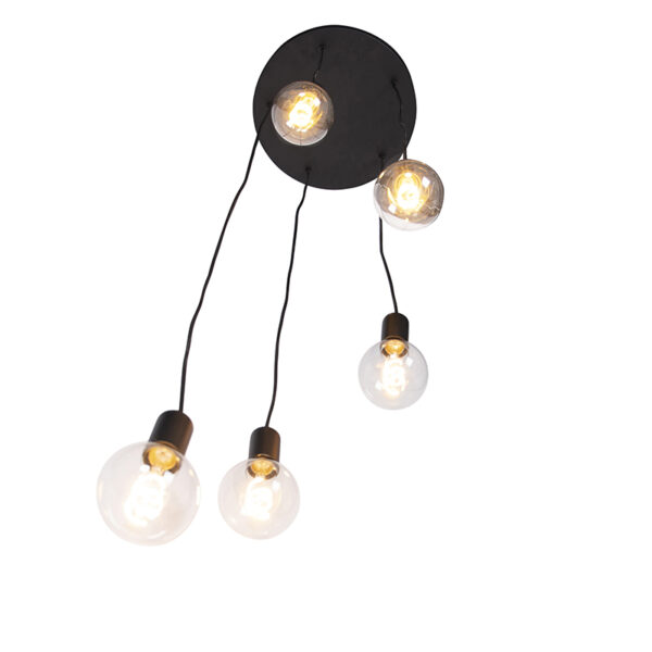 Moderne hanglamp zwart 35 cm 5-lichts - Facil - Afbeelding 2