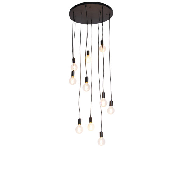 hanglampen Moderne hanglamp zwart 60 cm Facil Staal Zwart Een met 10 Oh jawel dat is deze erg unieke lamp. Prachtig in de Kies voor onmiskenbare charme die zich