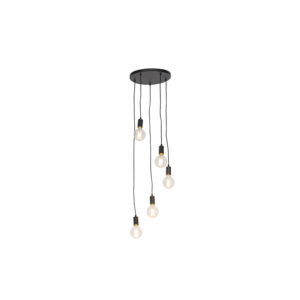 hanglampen Moderne hanglamp zwart 35 cm Facil Staal Zwart Een met 5 dat is deze erg tijdloze lamp prachtig in de hal boven eettafel of Kies voor onmiskenbare