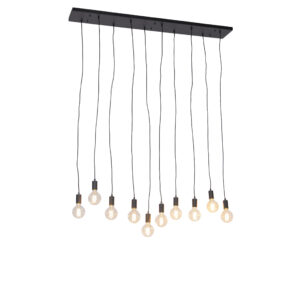 hanglampen Moderne hanglamp zwart 140 cm Facil Staal Zwart Een met 10 Oh jawel dat is deze erg unieke lamp. Prachtig in de Kies voor onmiskenbare charme die
