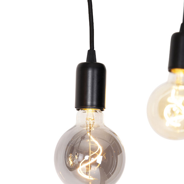 Moderne hanglamp zwart 6-lichts gedraaide kabels - Facile - Afbeelding 2