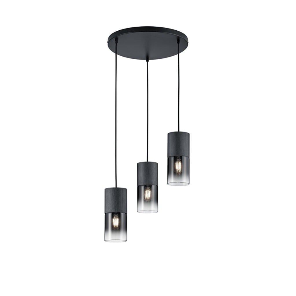 hanglampen Moderne hanglamp zwart Huygen StaalGlas Zwart Wauw wat een mysterieuze is Deze moderne gemaakt van staal met glas en zwart. Het heeft smoke effect