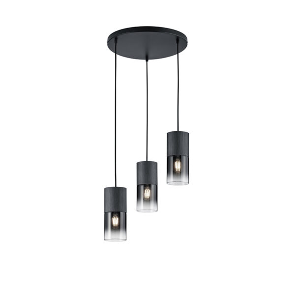 hanglampen Moderne hanglamp zwart Huygen StaalGlas Zwart Wauw wat een mysterieuze is Deze moderne gemaakt van staal met glas en zwart. Het heeft smoke effect