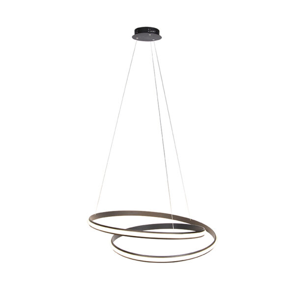 Moderne hanglamp zwart 74cm incl. LED 3 staps dimbaar - Rowan - Afbeelding 2