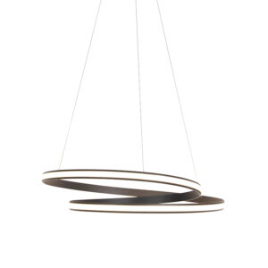 hanglampen Moderne hanglamp zwart 74cm incl. LED 3 staps dimbaar Rowan AluminiumStaal Zwart Voor iemand die houdt van echt design is de een prachtig voorbeeld.