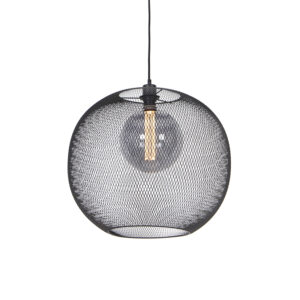 hanglampen Moderne hanglamp zwart Mesh Ball Staal Zwart Wauw steelt de show in huis met zijn grote vorm en het aparte design van kap. De diameter lampenkap is