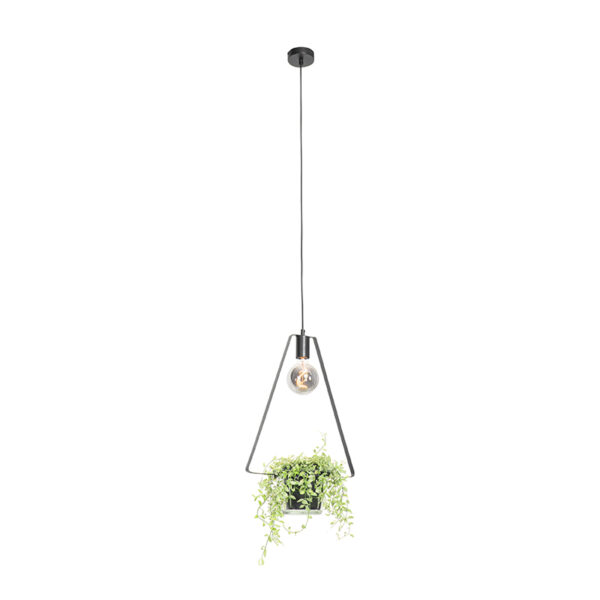 Moderne hanglamp zwart met glas driehoekig - Roslini - Afbeelding 2