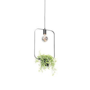 hanglampen Moderne hanglamp zwart met glas rechthoekig Roslini StaalGlas Zwart Heb je geen plaats meer voor leuke planten in Dan is de Deze rechthoekige komt