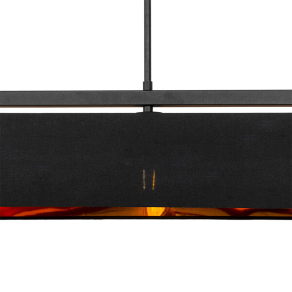Moderne hanglamp zwart met goud 90 cm 3-lichts - VT 1 - Afbeelding 2