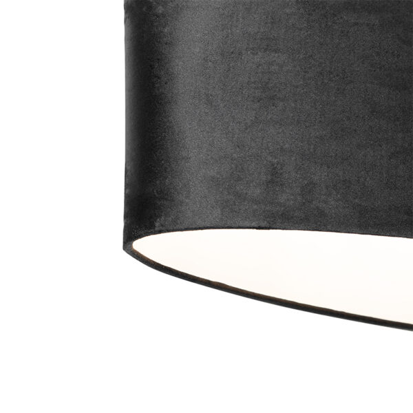 Moderne hanglamp zwart met kap zwart 2-lichts - Tanbor - Afbeelding 2