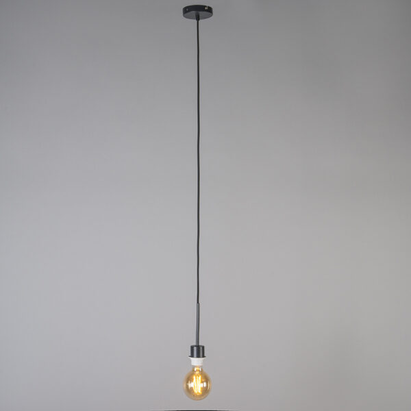 Moderne hanglamp zwart met kap 45 cm wit - Combi 1 - Afbeelding 2