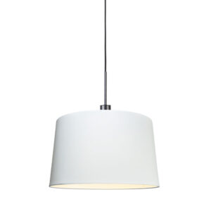 hanglampen Moderne hanglamp zwart met kap 45 cm wit Combi 1 MetaalStof Wit Ben je op zoek naar een moderne Dan is de Hanglamp zeker wat voor Deze combineert
