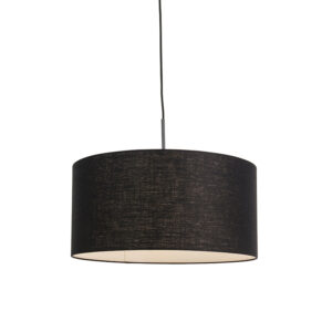 hanglampen Moderne hanglamp zwart met zwarte kap 50 cm Combi 1 MetaalStof Zwart Een tijdloze lamp in huis deze 1. De combinatie van de en zorgt voor een