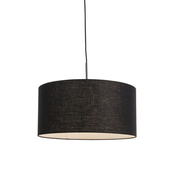hanglampen Moderne hanglamp zwart met zwarte kap 50 cm Combi 1 MetaalStof Zwart Een tijdloze lamp in huis deze 1. De combinatie van de en zorgt voor een