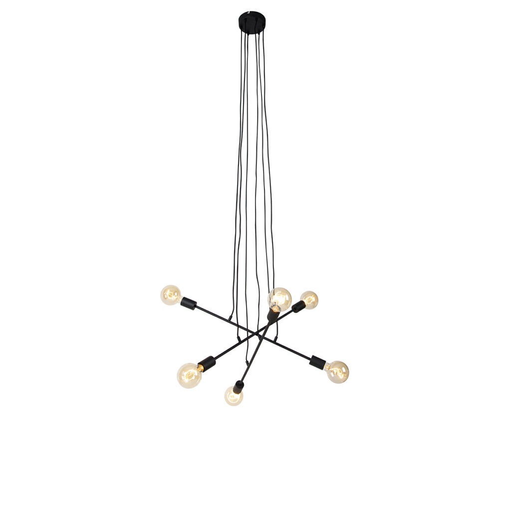 hanglampen Moderne hanglamp zwart 80 cm Sydney Staal Zwart Nieuw in de Een hele bijzondere Bondi is een met look. De lamp heeft diameter van en hoogte 200 cm.
