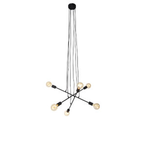 hanglampen Moderne hanglamp zwart 80 cm Sydney Staal Zwart Nieuw in de Een hele bijzondere Bondi is een met look. De lamp heeft diameter van en hoogte 200 cm.