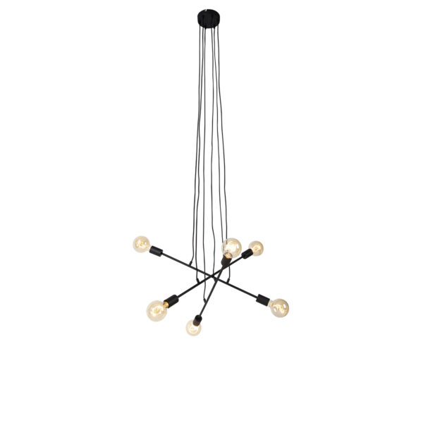 hanglampen Moderne hanglamp zwart 80 cm Sydney Staal Zwart Nieuw in de Een hele bijzondere Bondi is een met look. De lamp heeft diameter van en hoogte 200 cm.