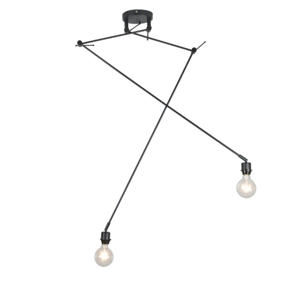 Moderne hanglamp zwart zonder kap - Blitz II - Afbeelding 2