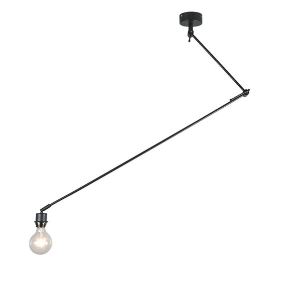 hanglampen Moderne hanglamp zwart zonder kap Blitz I Staal Zwart Wat een knappe Hanglamp ziet er super uit dankzij de minimalistische vormgeving en biedt je