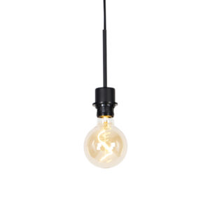 hanglampen Moderne hanglamp zwart zonder kap Combi 1 Staal Zwart Eenvoudige uitgevoerd in een frisse Dit artikel wordt geleverd zodat je zelf nog leuke