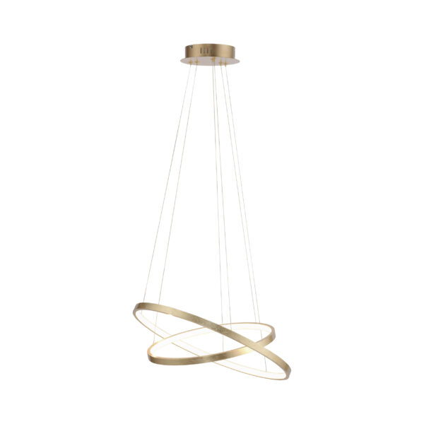Moderne ring hanglamp goud incl. LED - Anella Duo - Afbeelding 2