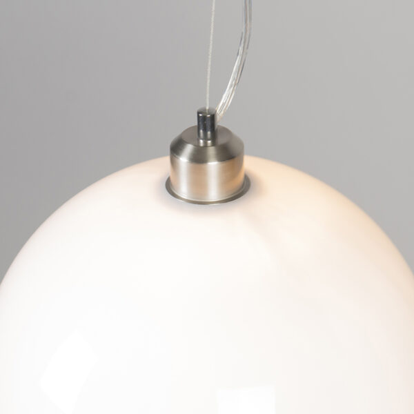 Moderne ronde hanglamp opaal wit - Globe - Afbeelding 2