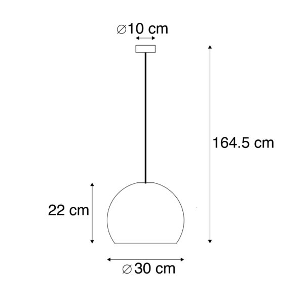 Moderne ronde hanglamp opaal wit - Globe - Afbeelding 3