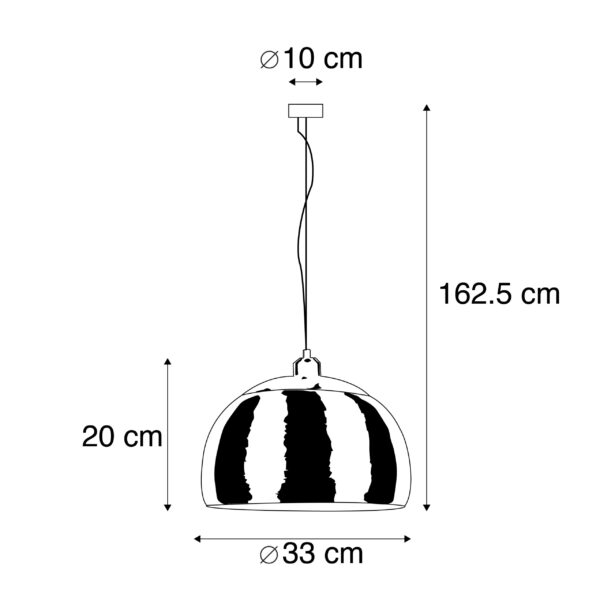 Moderne ronde hanglamp staal - Globe - Afbeelding 3