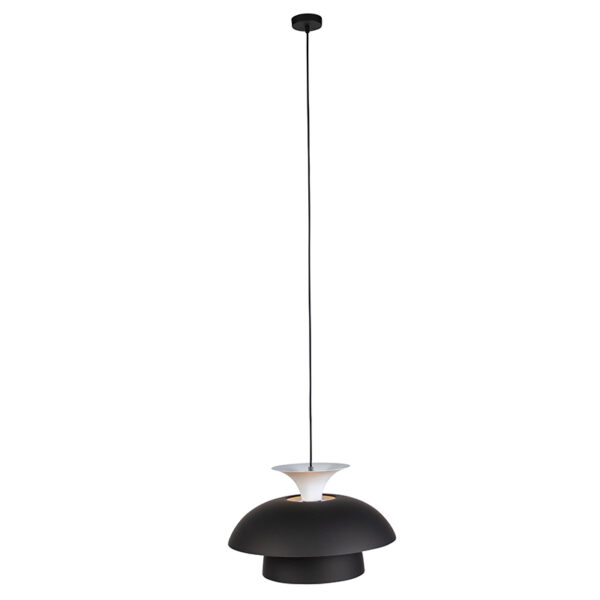 Moderne ronde hanglamp zwart met wit 3-laags - Titus - Afbeelding 2