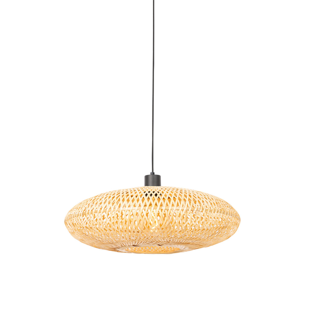 hanglampen Oosterse hanglamp bamboe 50 cm Ostrava BamboeStaal Naturel
