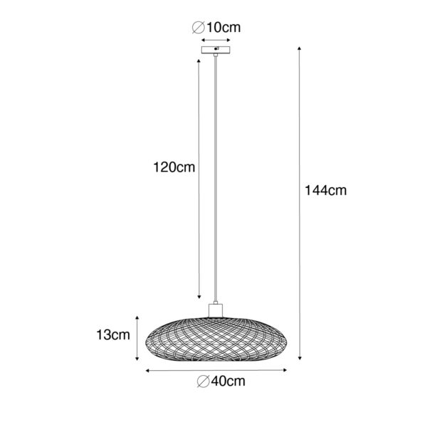 Oosterse hanglamp bamboe 40 cm - Ostrava - Afbeelding 3